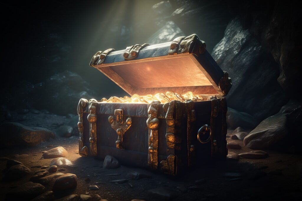 ai generated, treasure chest, treasure